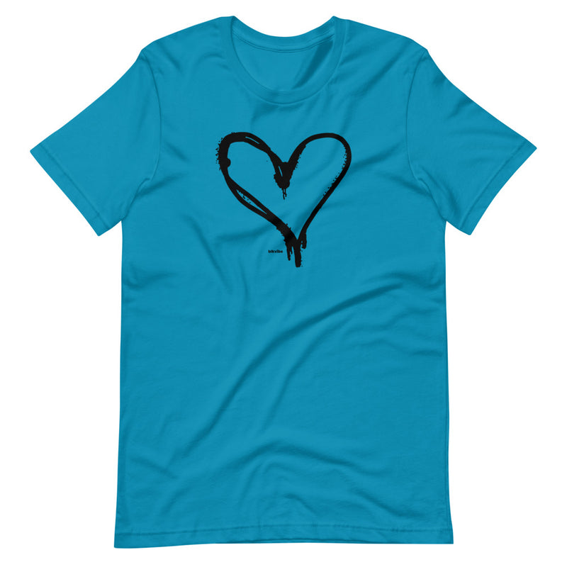 BLACK HEART | BLKVIBE | Short-sleeve unisex t-shirt