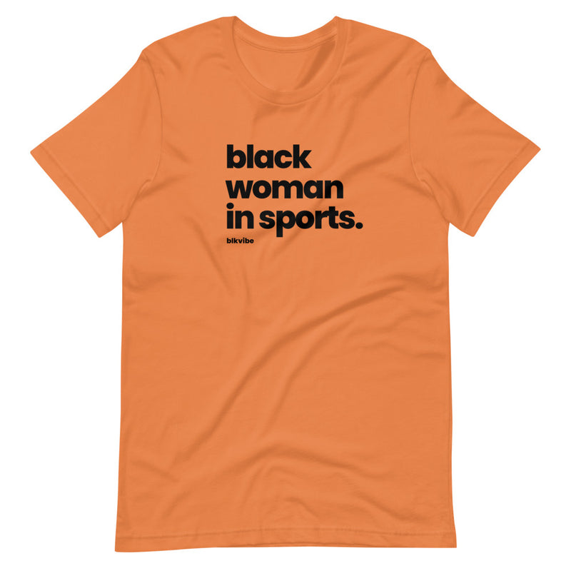 BLACK WOMAN IN SPORTS | BLKVIBE | Short-sleeve unisex t-shirt