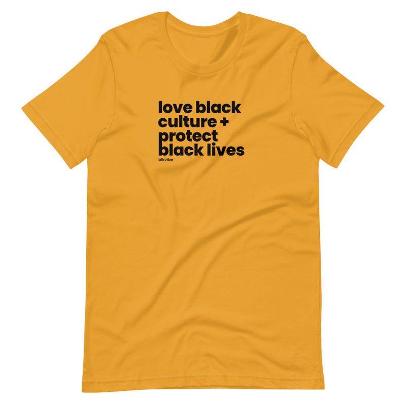 LOVE BLACK CULTURE + PROTECT BLACK LIVES | BLKVIBE | Short-sleeve unisex t-shirt