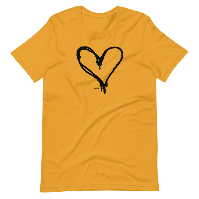 BLACK HEART | BLKVIBE | Short-sleeve unisex t-shirt