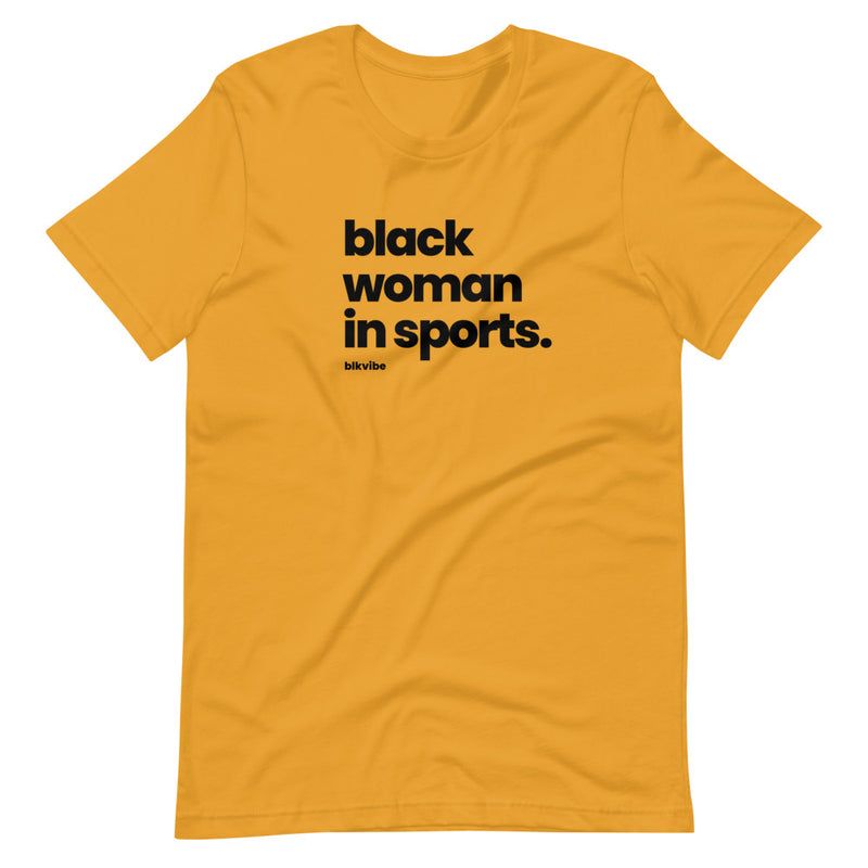 BLACK WOMAN IN SPORTS | BLKVIBE | Short-sleeve unisex t-shirt