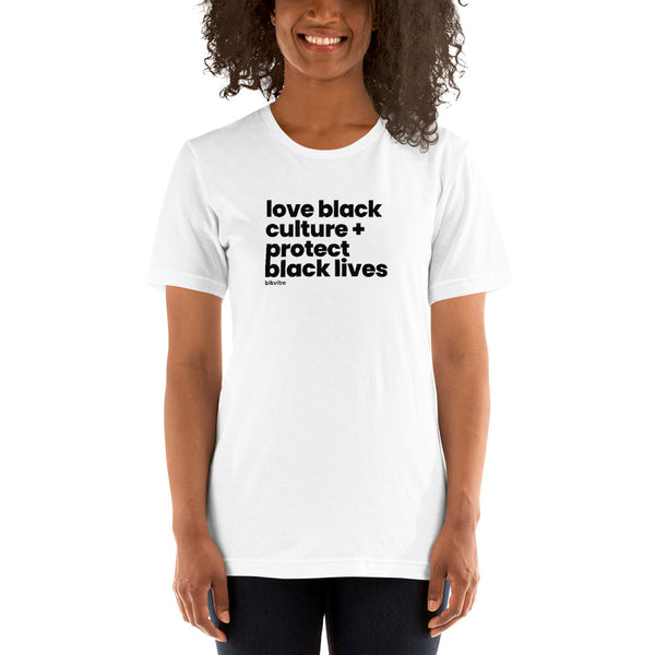 LOVE BLACK CULTURE + PROTECT BLACK LIVES | BLKVIBE | Short-sleeve unisex t-shirt