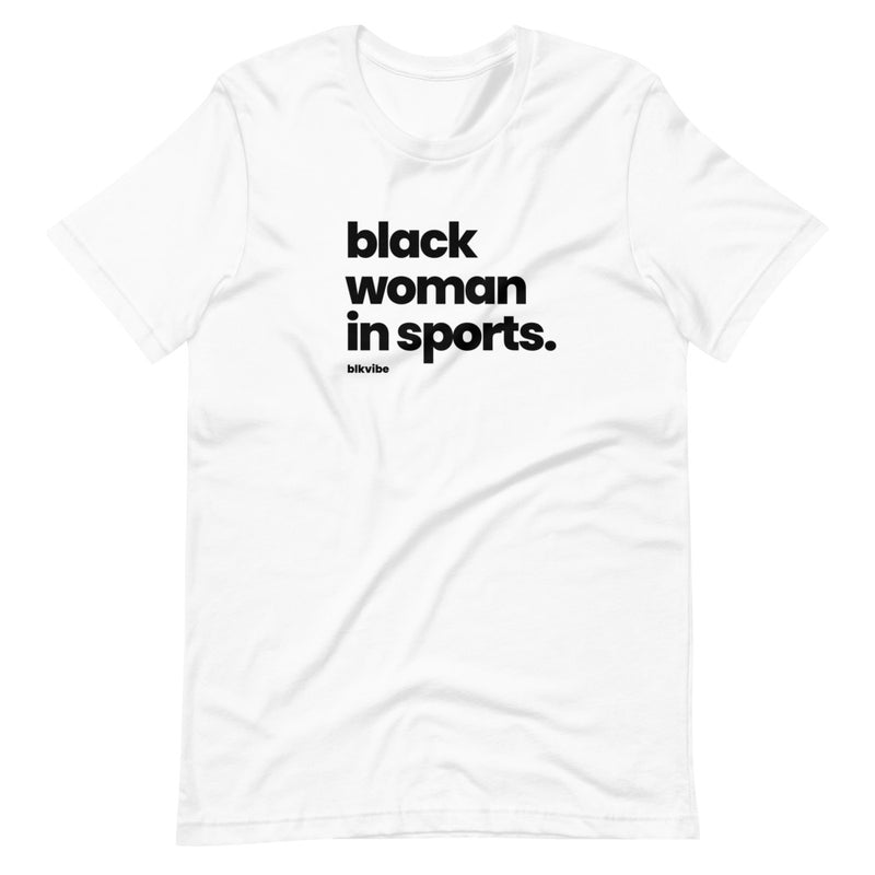 BLACK WOMAN IN SPORTS | BLKVIBE | Short-sleeve unisex t-shirt